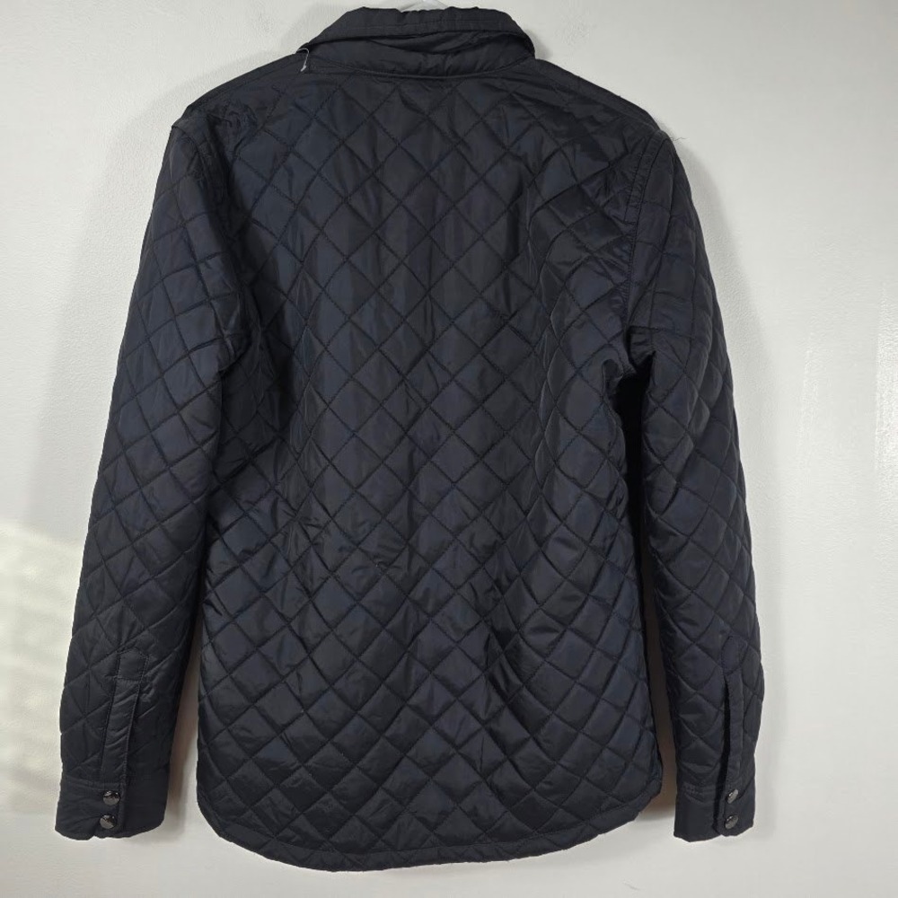 Zara Man Black Diamond Quilte Snap ButtonPackable Lightweight Jacket Mens Size M - Picture 2 of 6